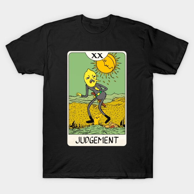 Lemongrab - Tarot Card T-Shirt by kvothewordslinger